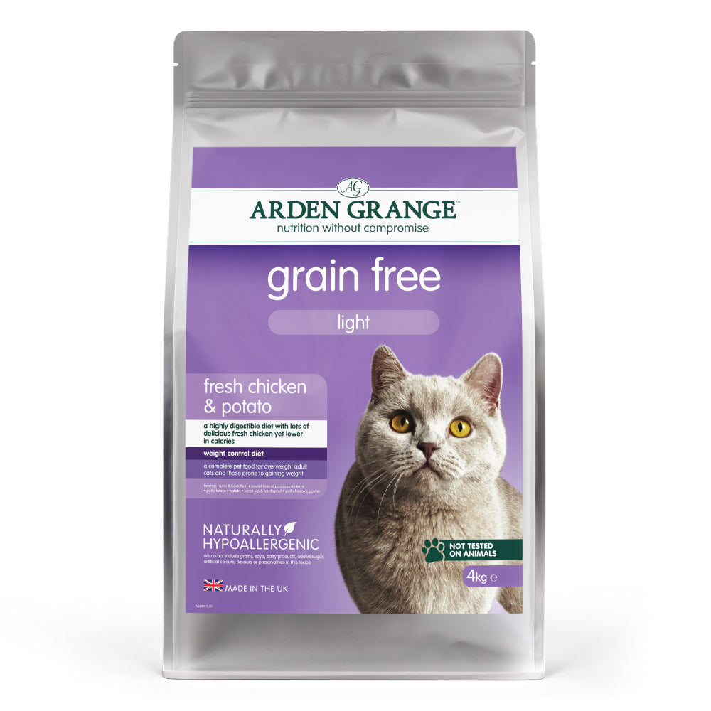 Arden Grange Adult Grain Free Light Fresh Chicken & Potato Dry Cat Food 4kg