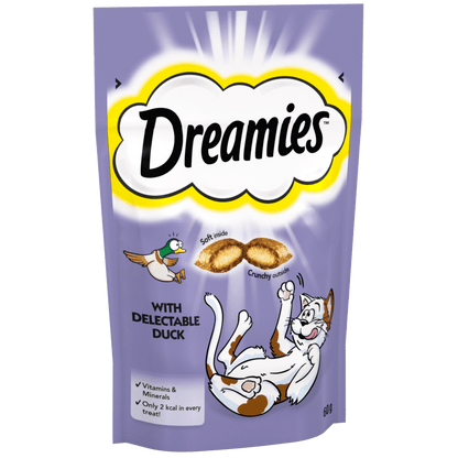 Dreamies with Delectable Duck Cat Treats 60g