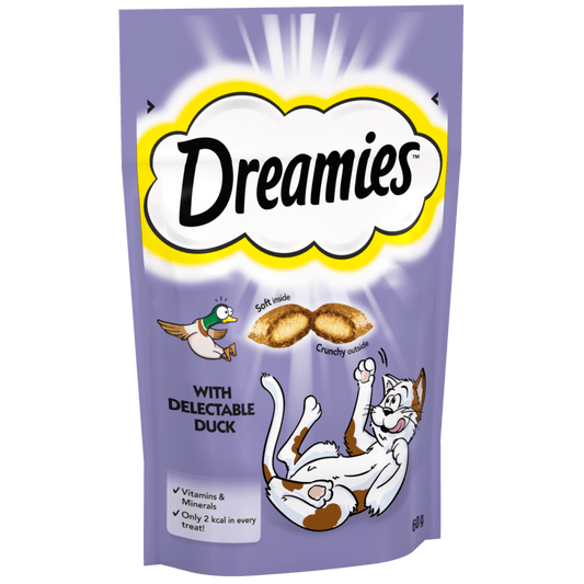 Dreamies with Delectable Duck Cat Treats 60g