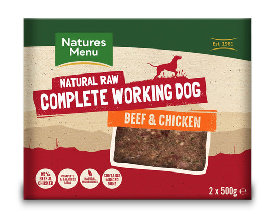 Natures Menu Raw Dog Food Beef & Chicken 2x500g