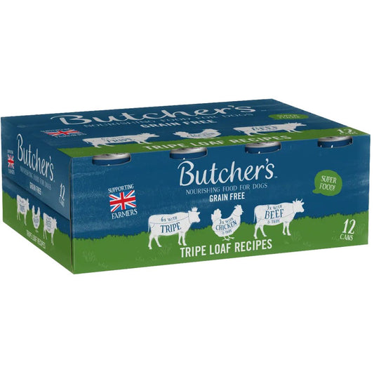Butchers Tripe Loaf Recipes Wet Dog Food 12 x 400g