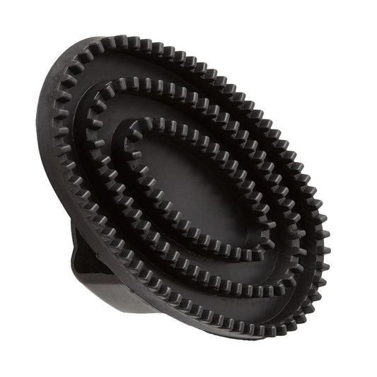Bitz Junior Small Rubber Curry Equine Comb Black