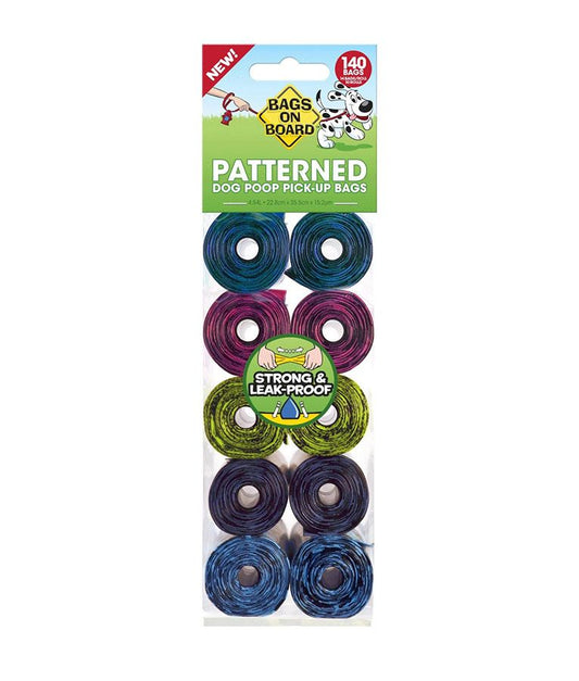Bags on Board Patterned Dog Poop Pick-Up 140 Bags