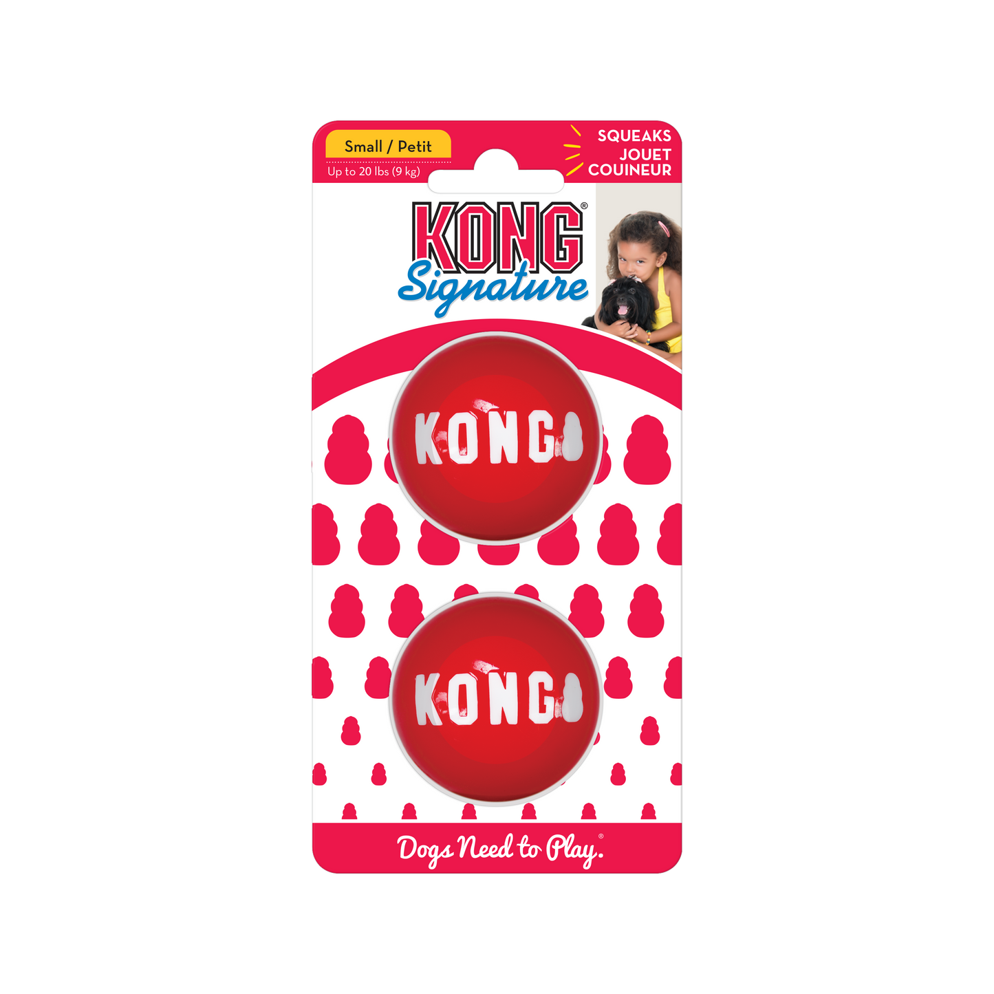 KONG Signature Balls Dog Toy 2pk