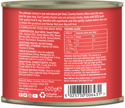 Natures Menu Country Hunter Beef with Superfoods Wet Dog Food