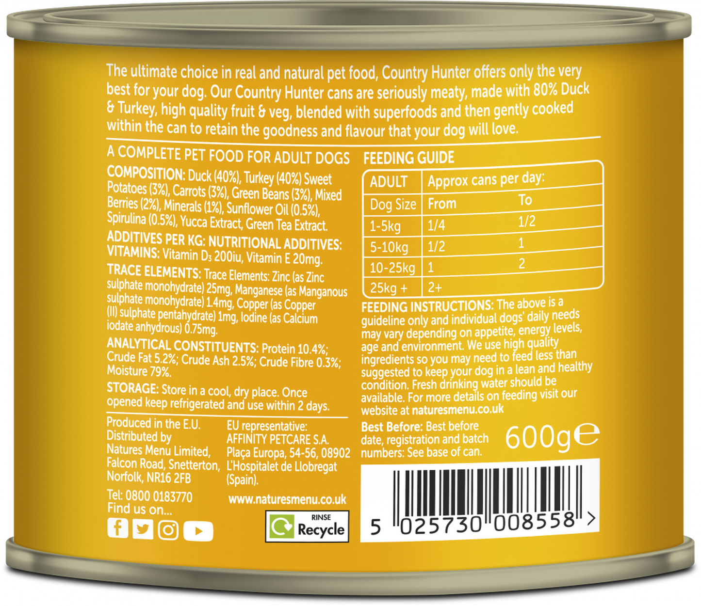 Natures Menu Country Hunter Duck and Turkey with Superfoods