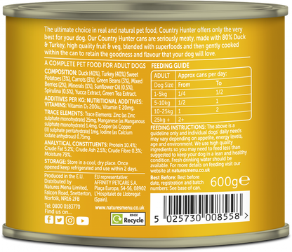 Natures Menu Country Hunter Duck and Turkey with Superfoods