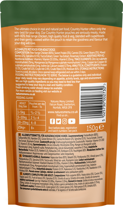 Natures Menu Country Hunter Free Range Chicken Superfood Wet Dog Food