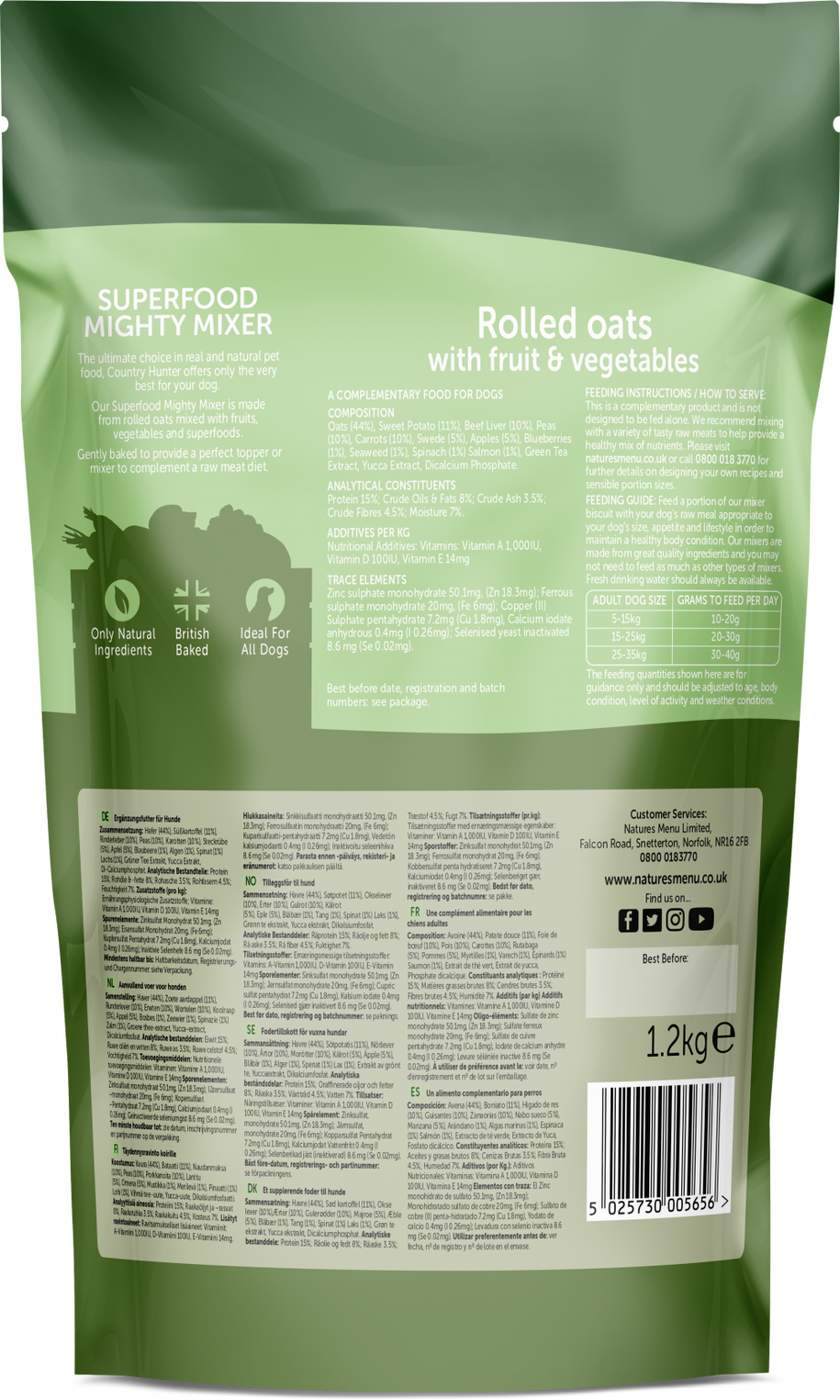Natures Menu Country Hunter Superfood Mighty Mixer 1.2kg