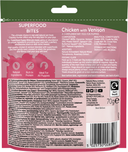 Natures Menu Country Hunter Superfood Bites Chicken With Venison For Puppies