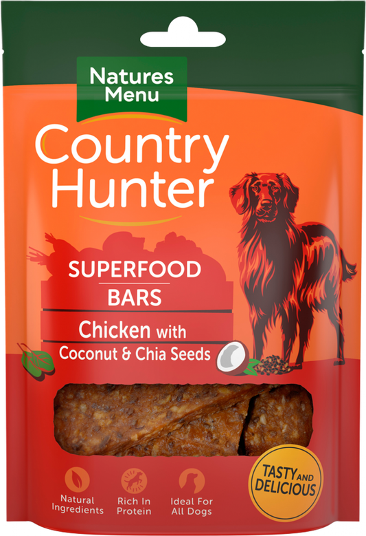 Natures Menu Country Hunter Superfood Bar Chicken with Coconut & Chia Seeds
