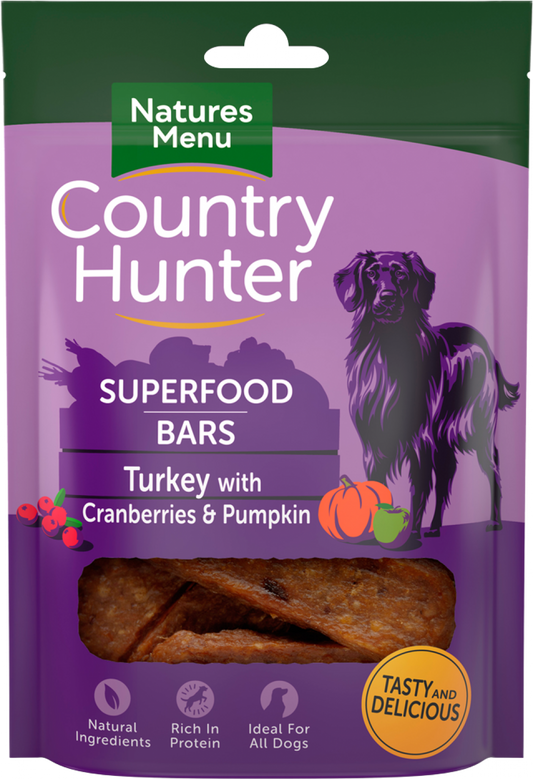 Natures Menu Country Hunter Superfood Bar Turkey with Cranberries & Pumpkin