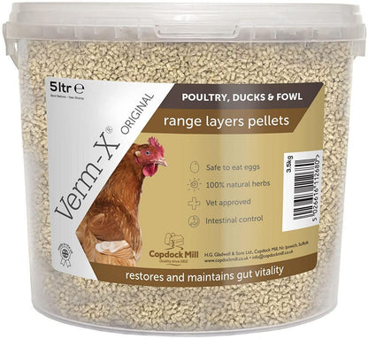 Copdock Mill Range Layers Pellets + VERM-X Carry Home Poultry Food