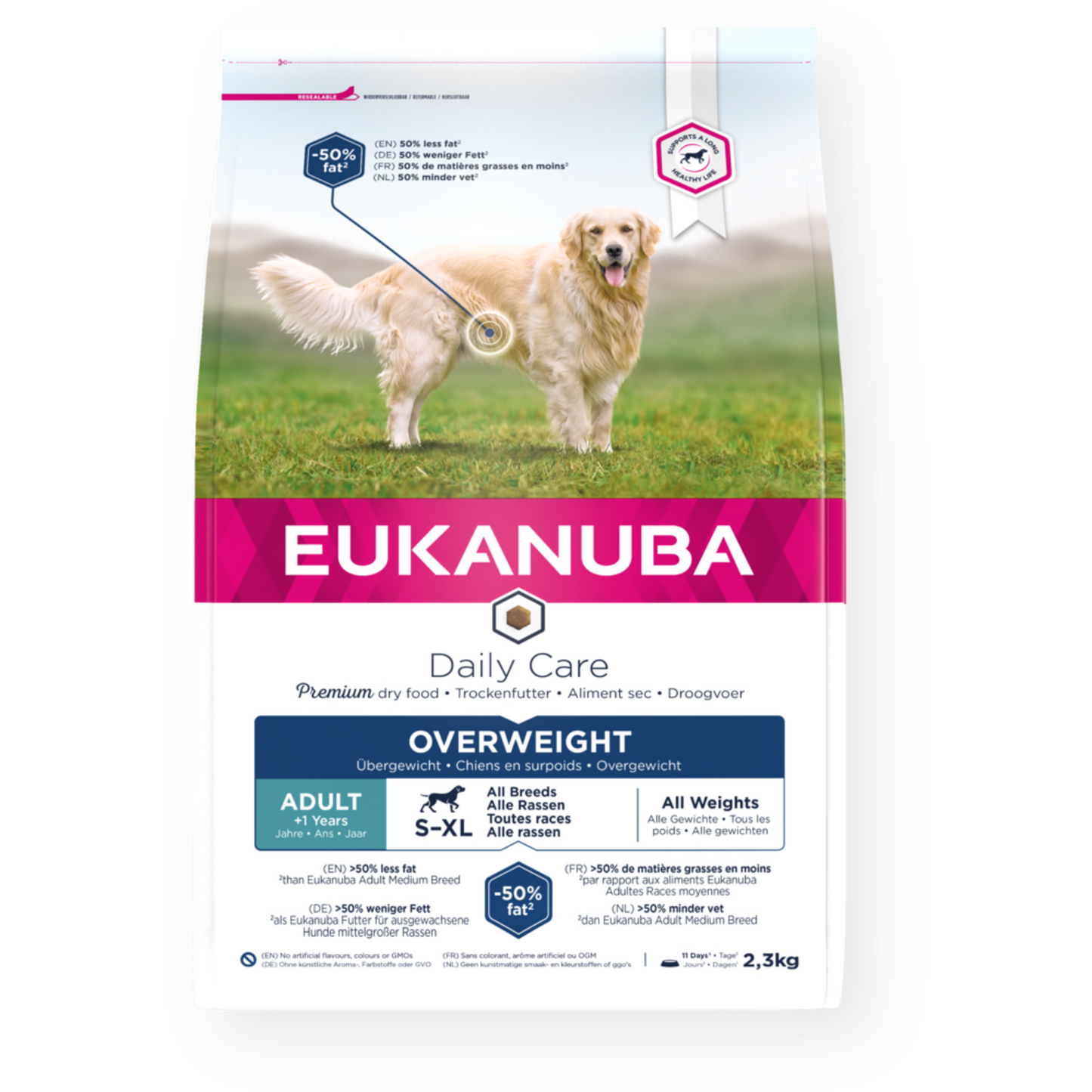 Eukanuba Daily Care Adult Overweight Chicken All Breed Dry Dog Food 2.3kg