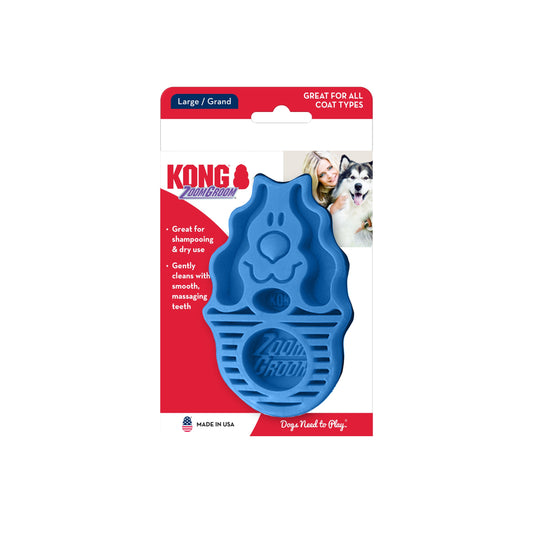 KONG Zoom Groom Boysenberry Dog Brush Large