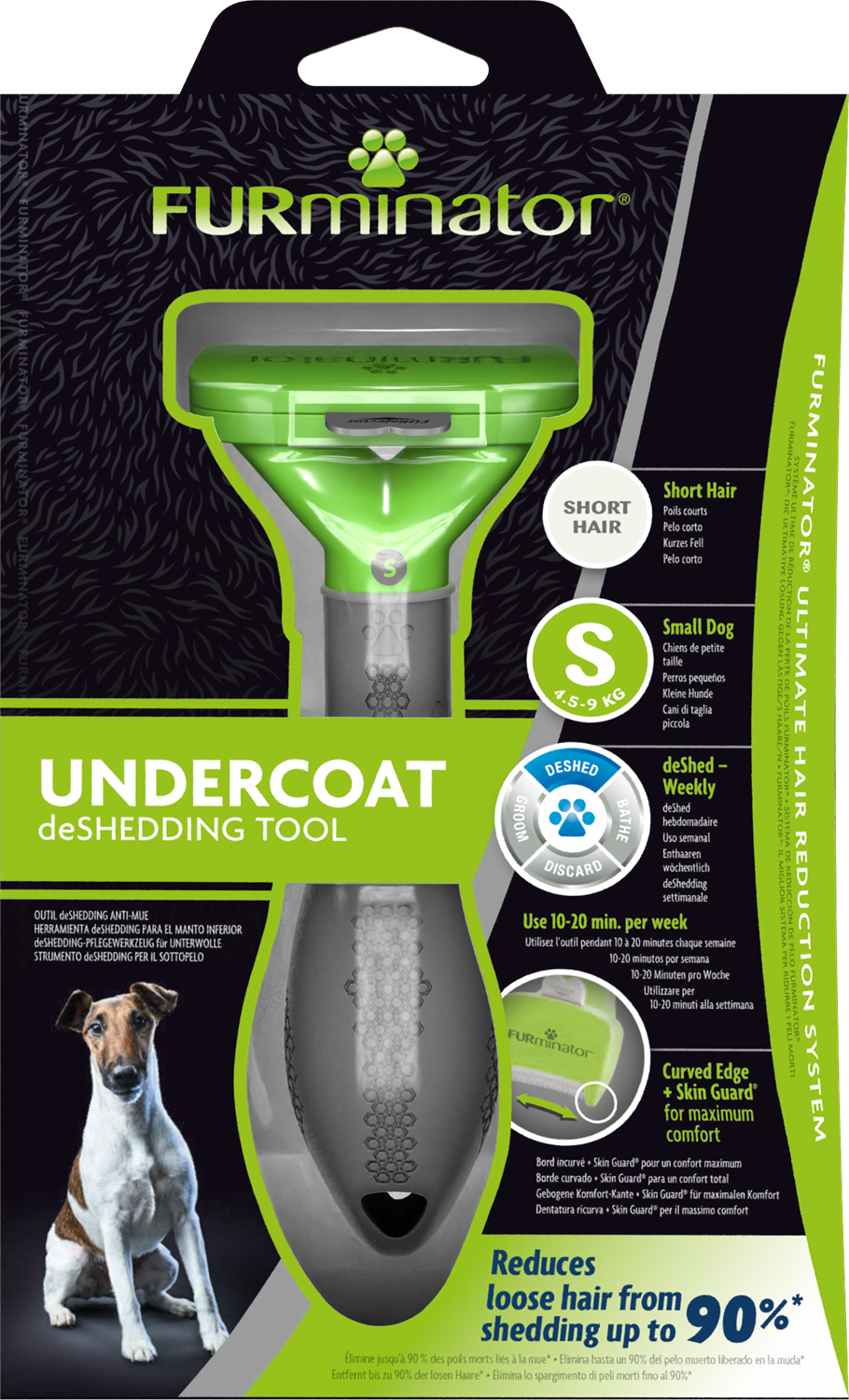 FURminator Undercoat deShedding Tool forSmall Short Hair Dog