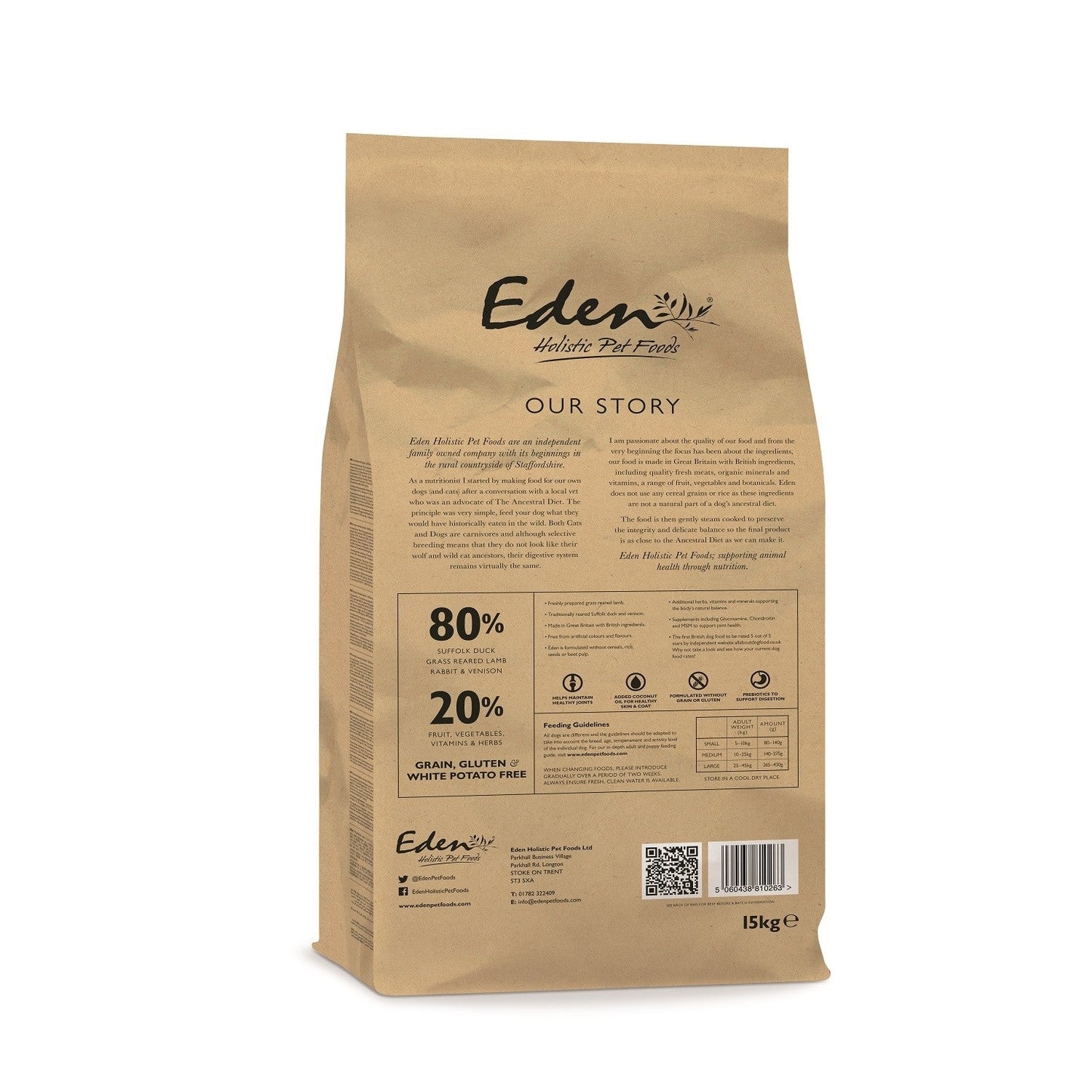 Eden 80/20 Country Cuisine Game with Lamb Working and Sporting Dog 15kg