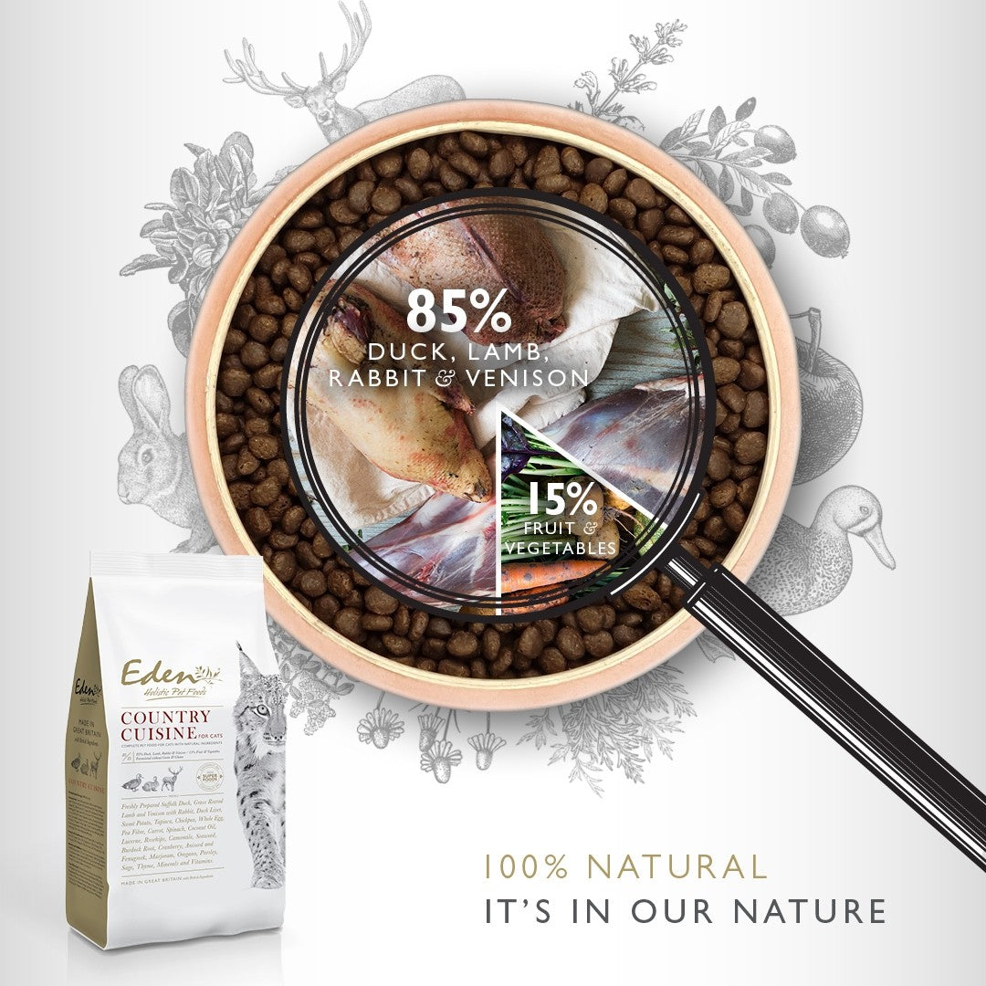 Eden 85/15 Country Cuisine Dry Cat Food for All Life Stages