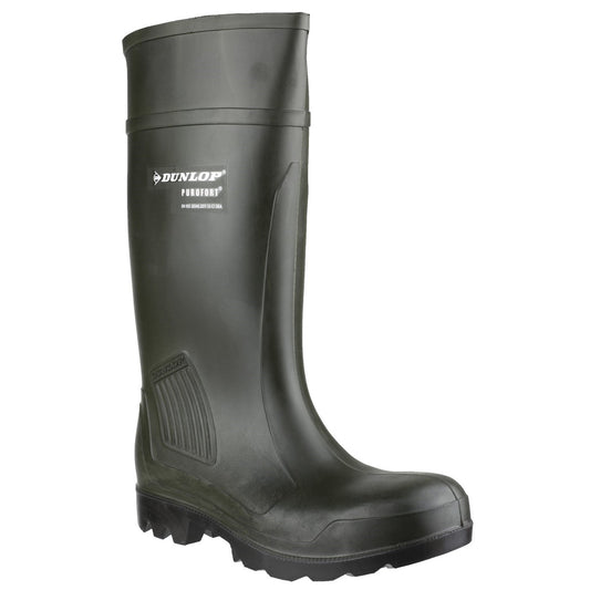 Dunlop Purofort Professional Full Safety Wellington Boot Green Size 10