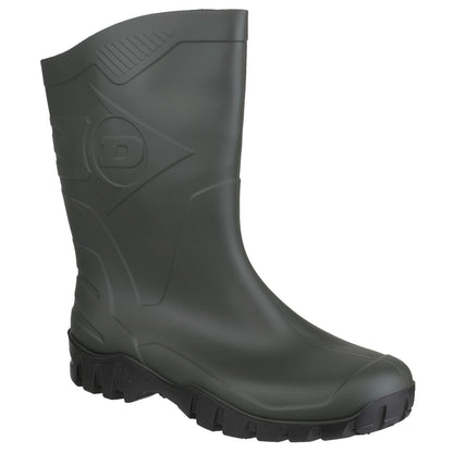 Dunlop Dee Calf Half Length Wellington Boot Dark Green Size 11