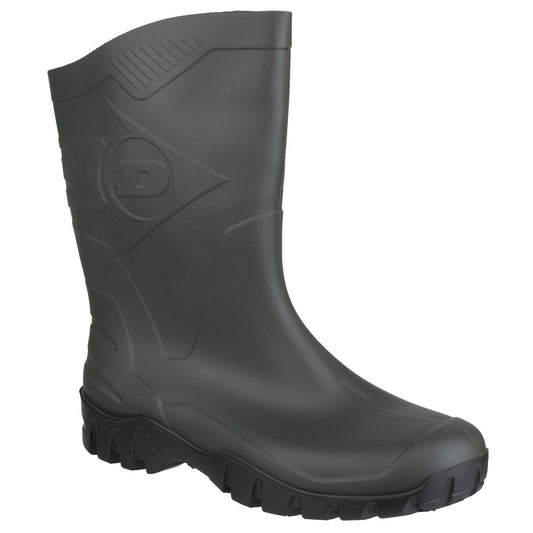 Dunlop Dee Calf Half Length Wellington Boot Dark Green Size 11
