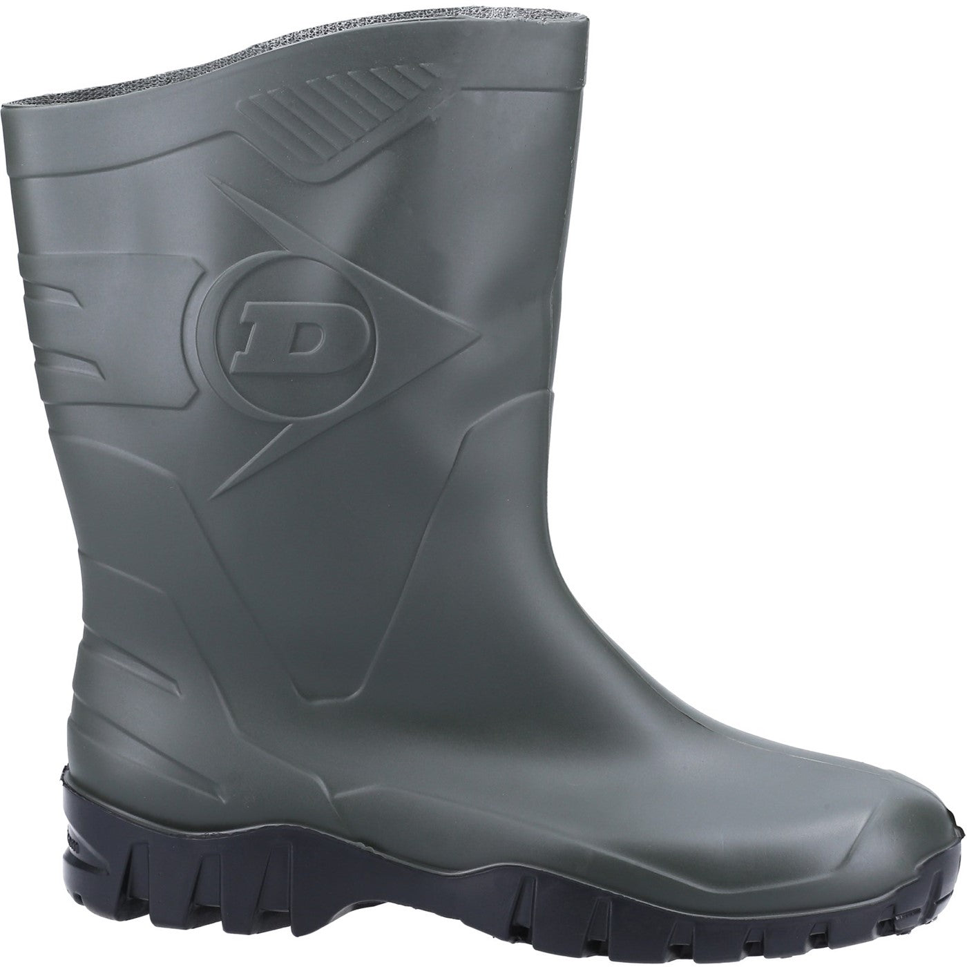 Dunlop Dee Calf Half Length Wellington Boot Dark Green Size 11