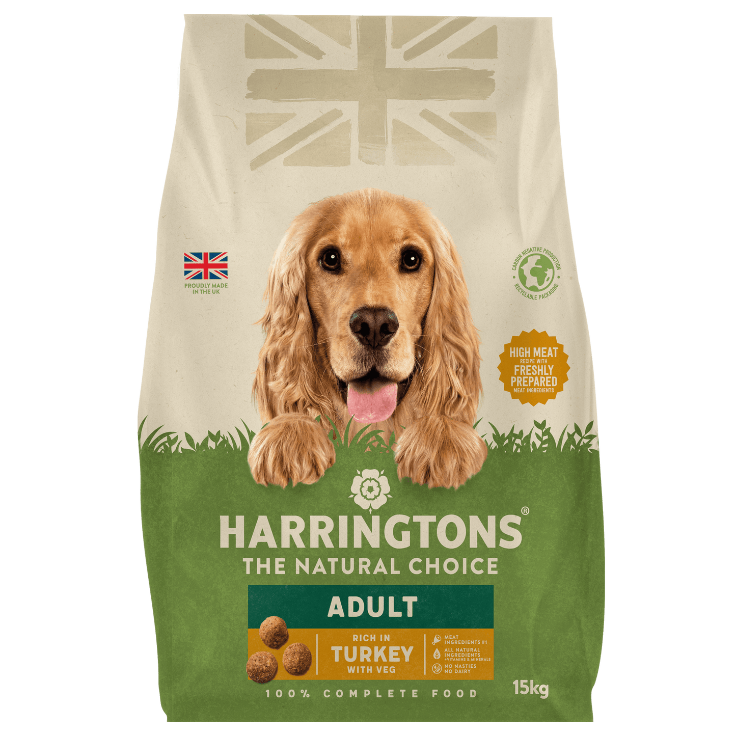 Harringtons Rich in Turkey & Rice Adult Dry Dog Food 15kg