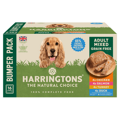 Harringtons Grain Free Mixed Wet Dog Food Bumper Pack 16 x 400g