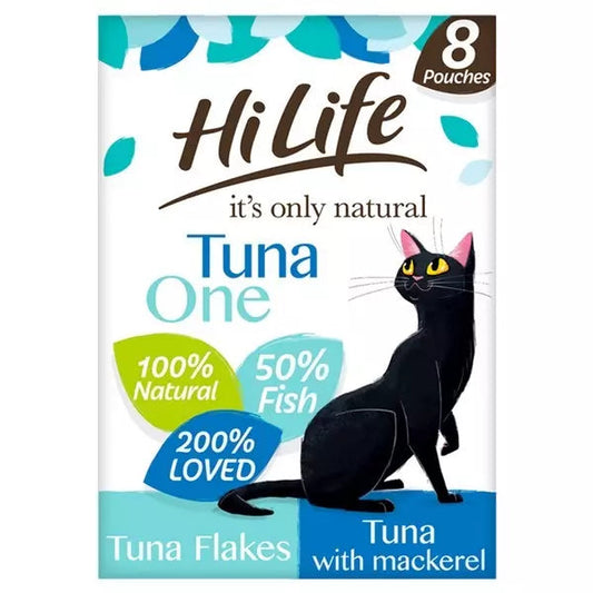 HiLife It's Only Natural The Tuna One Wet Cat Food 8 x 70g