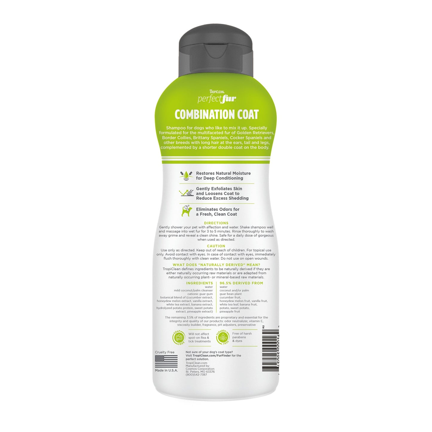 TropiClean Combination Coat Shampoo for Dogs 473ml