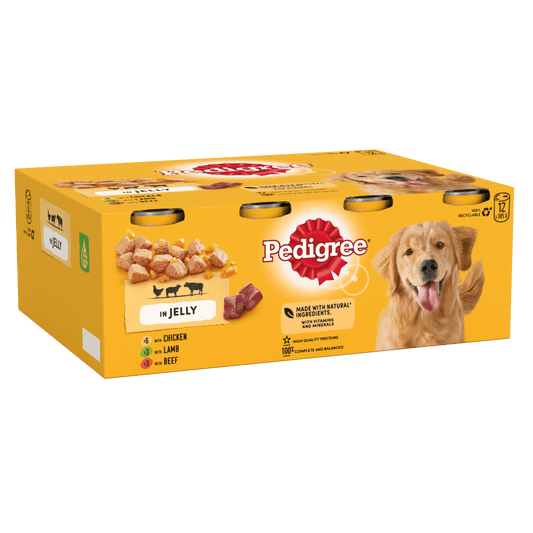 Pedigree Chunks in Jelly Mixed Selection Adult Wet Dog Food 12 x 385g