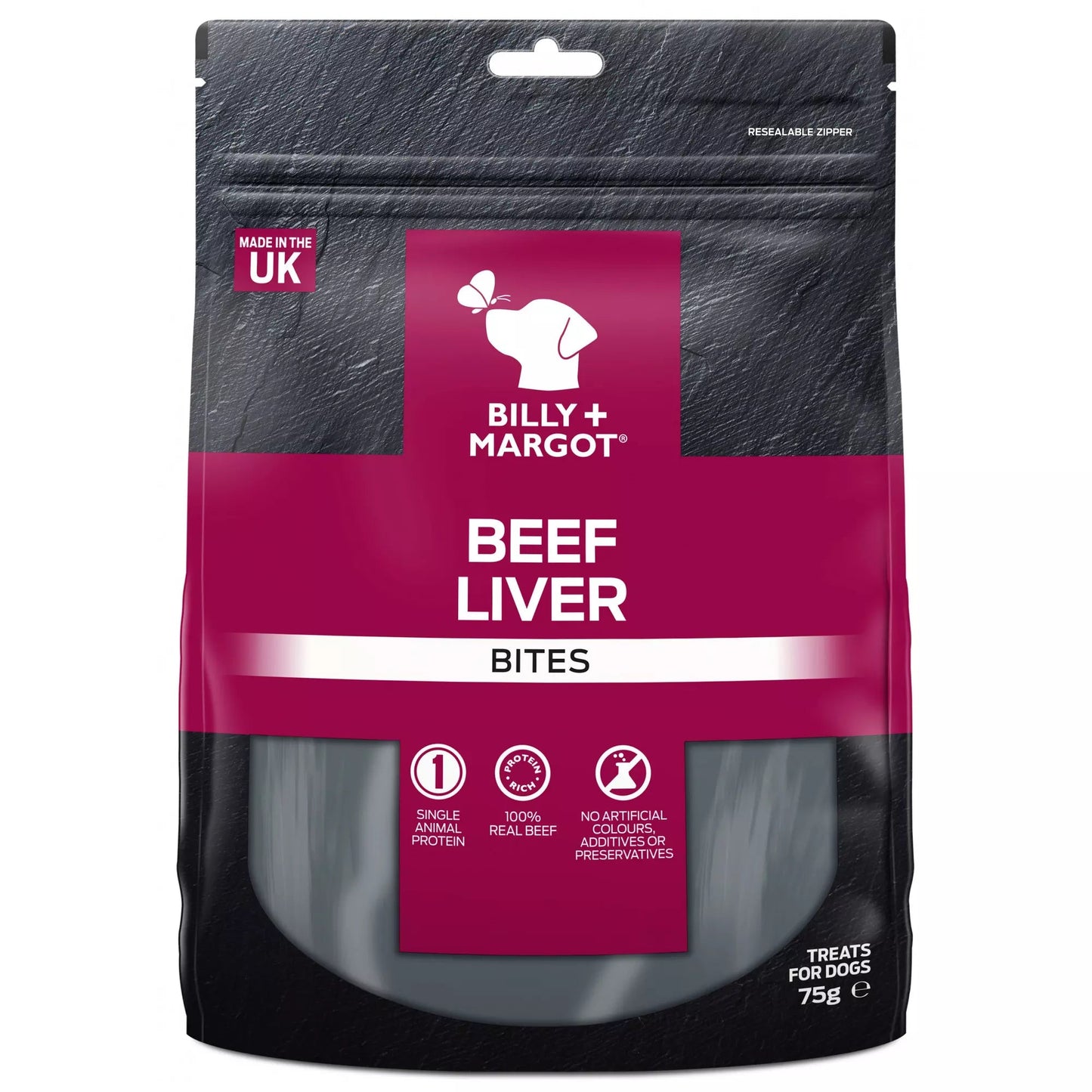 Billy & Margot Beef Liver Bites Dog Treats 75g