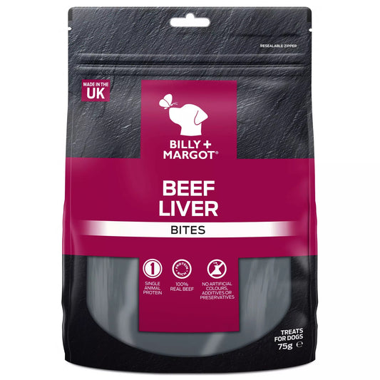 Billy & Margot Beef Liver Bites Dog Treats 75g