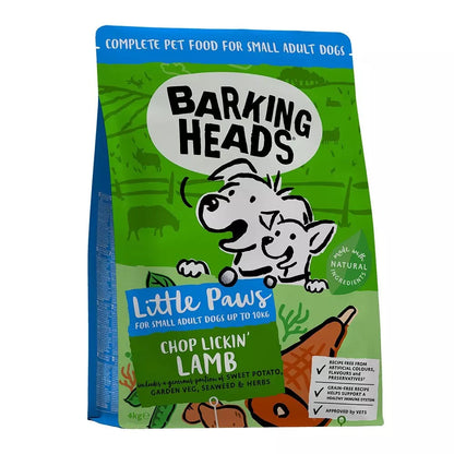 Barking Heads Little Paws Chop Lickin' Lamb Adult Small Dry Dog Food 4kg