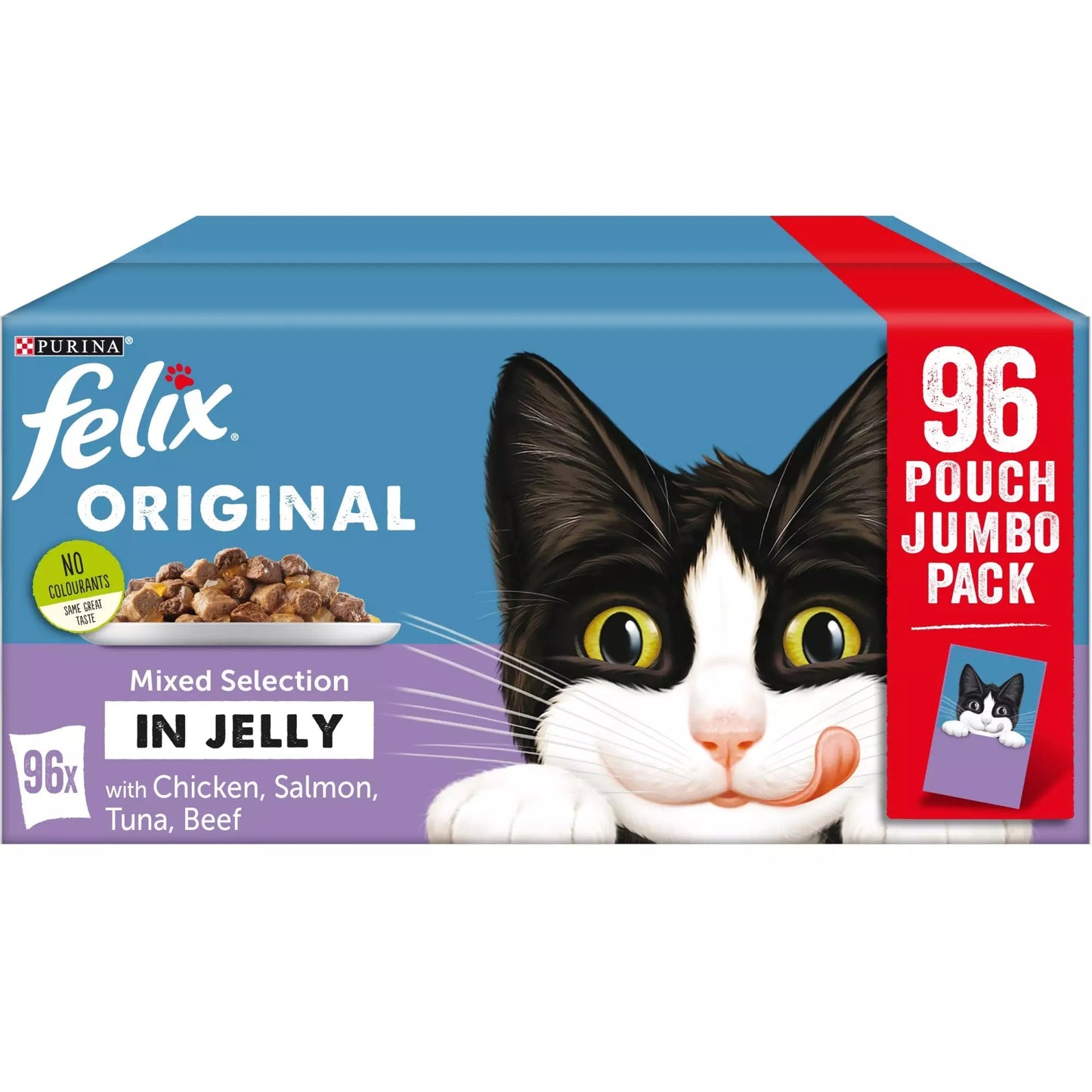 Felix Adult Original Mixed Selection in Jelly (Chicken, Tuna, Salmon, Beef) Wet Cat Food