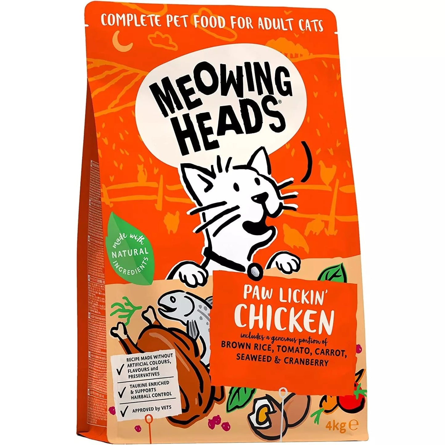 Meowing Heads Paw Lickin Chicken Dry Cat Food