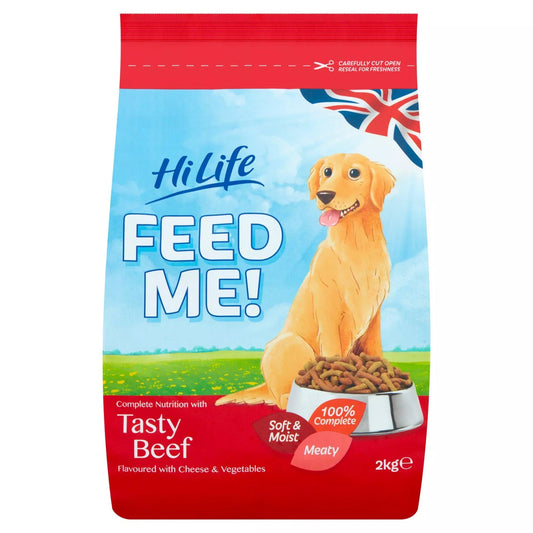 HiLife Feed Me with Tasty Beef Flavoured with Cheese and Vegetables Dry Dog Food
