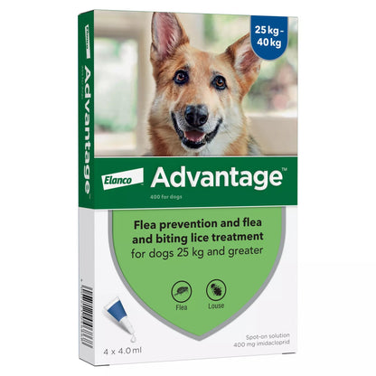 Advantage 400 Spot On Flea Control Extra Large Dog (25-40kg) - 4 Pack