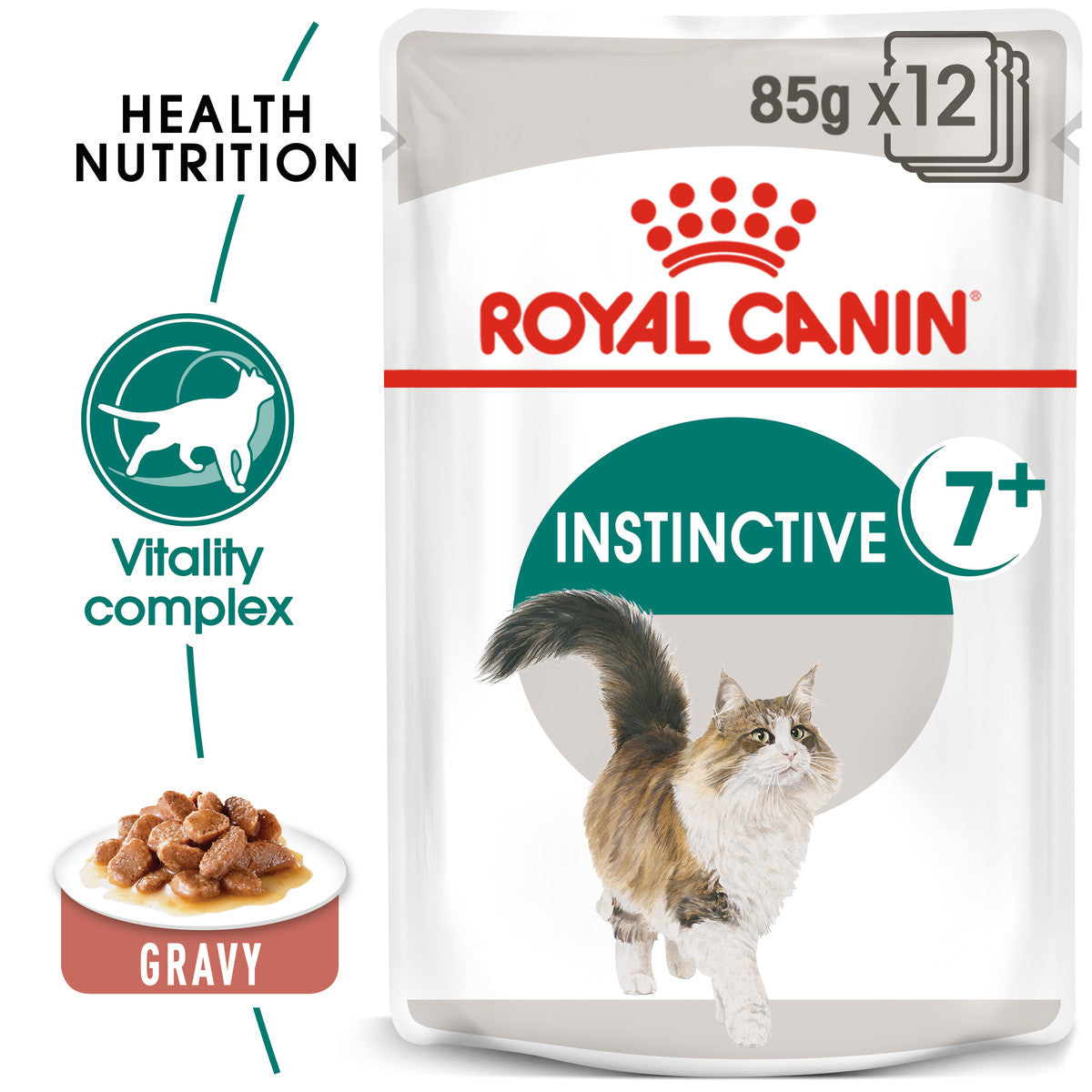Royal Canin Adult Instinctive 7+ Chunks In Gravy Wet Cat Food
