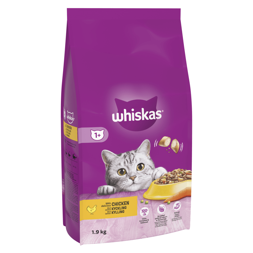 Whiskas 1+ Adult with Chicken Dry Cat Food