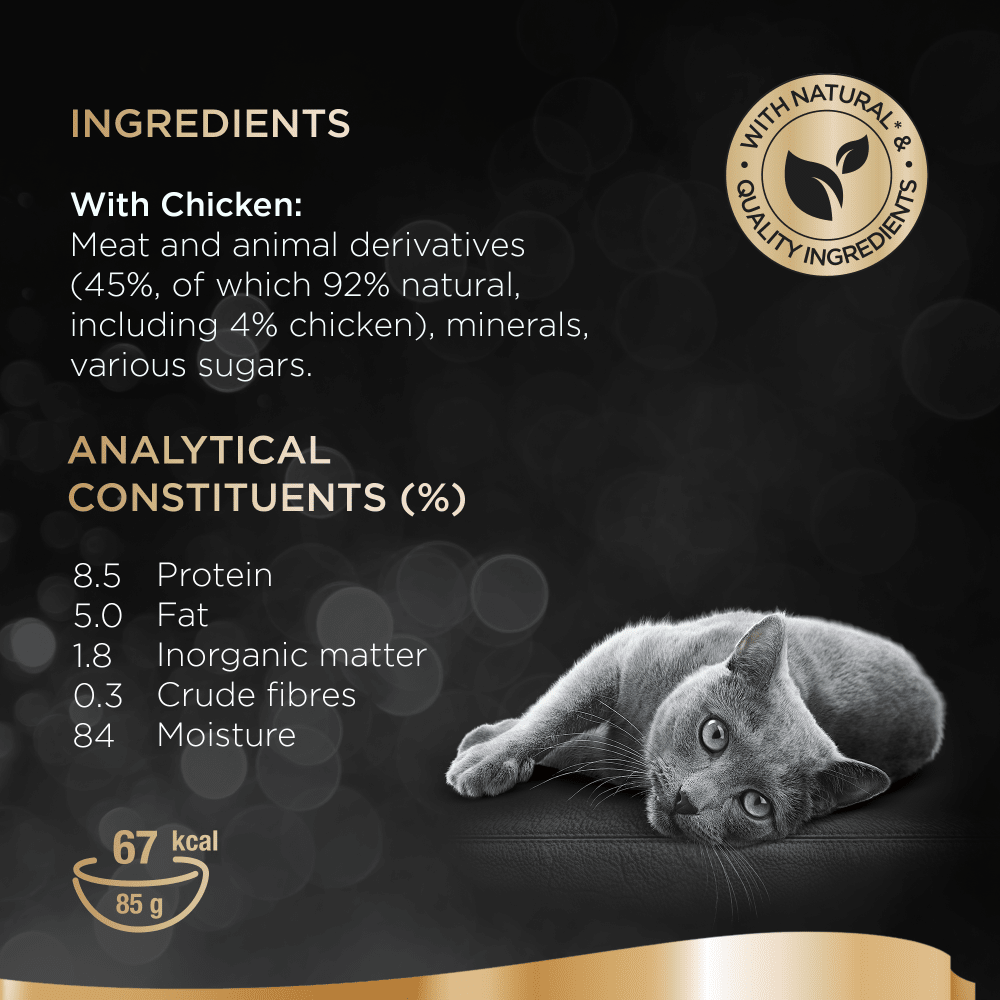 Sheba Fine Flakes in Jelly in Tray with Chicken Wet Cat Food 85g
