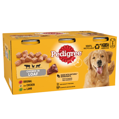 Pedigree Chunks in Loaf Adult Wet Dog Food 6 x 400g