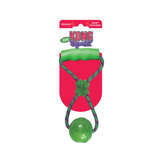 KONG Squeezz Ball with Handle Dog Toy Medium