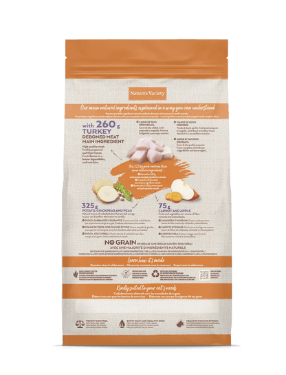 Nature's Variety Original No Grain Sterelized Turkey Dry Cat Food 1.25kg
