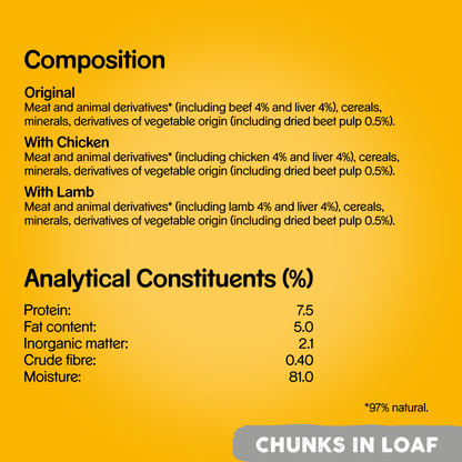 Pedigree Chunks in Loaf Adult Wet Dog Food 12 x 400g