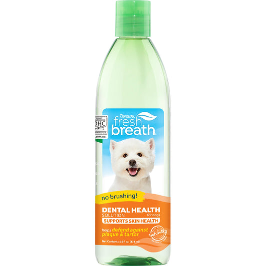 TropiClean Dental Health Solution Plus Supports Skin Health for Dogs 473ml