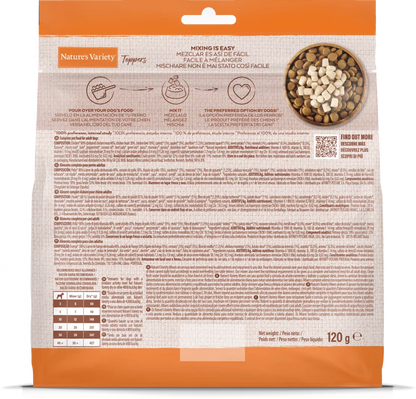 Nature's Variety Complete Freeze Dried Food Chicken Toppers For Adult All Size Dog 120g
