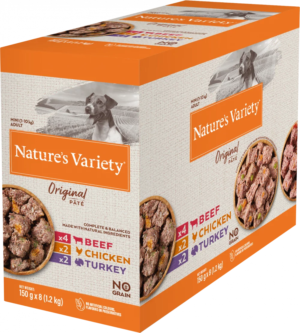 Nature's Variety Original Pâté Multipack Mini Adult Wet Dog Food Wet 8 x 150g