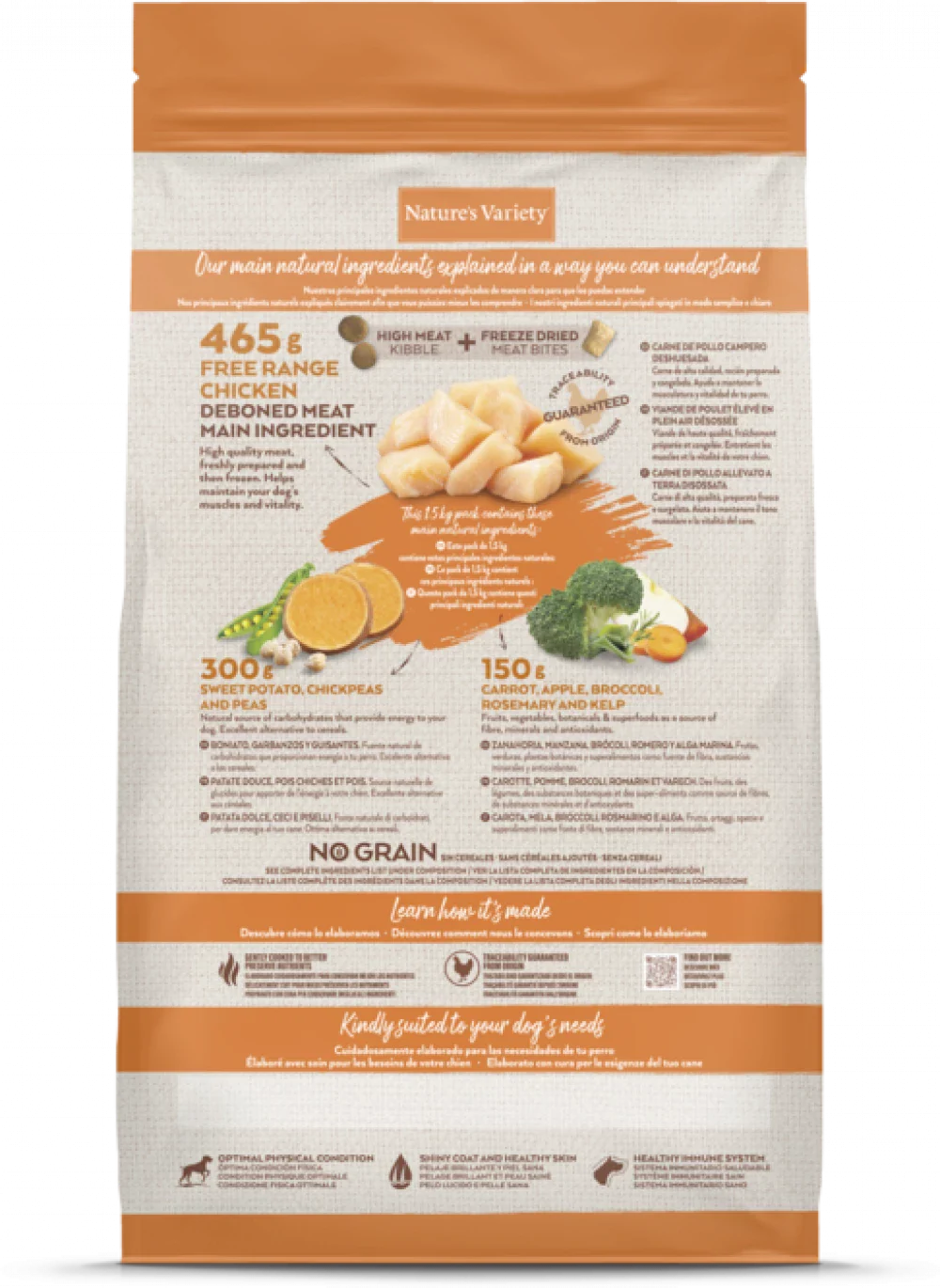 Nature's Variety Meat Boost Free Range Chicken Adult Dry Dog Food 1.5Kg