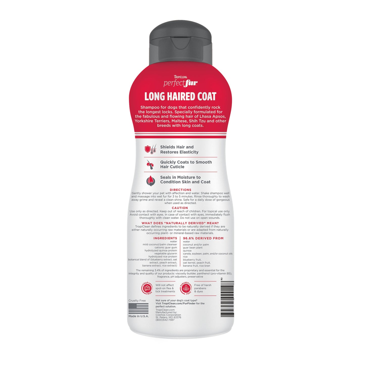 TropiClean Long Haired Coat Shampoo for Dogs 473ml